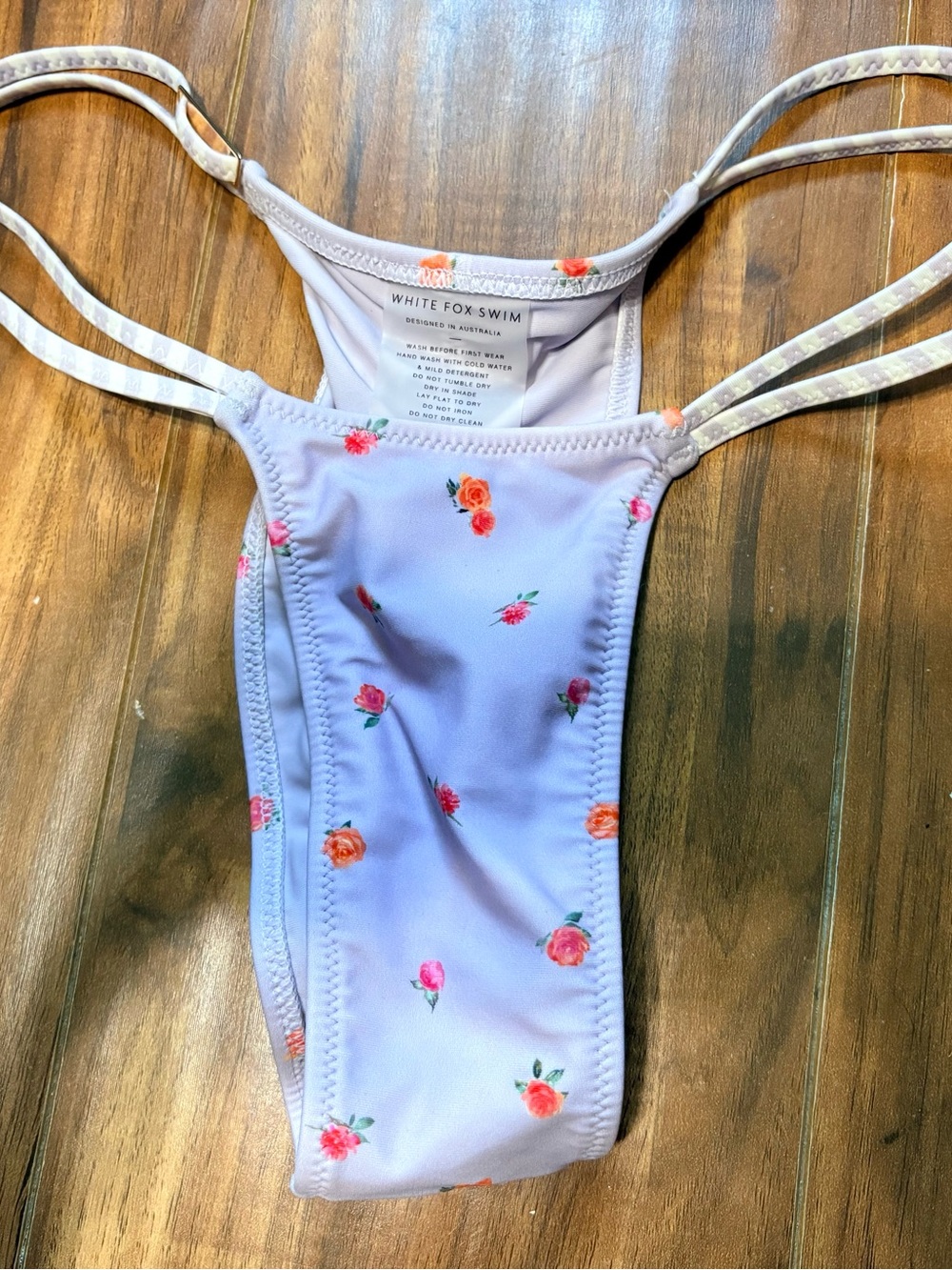 White Fox Swim Lilac Floral Bikini Bottom
